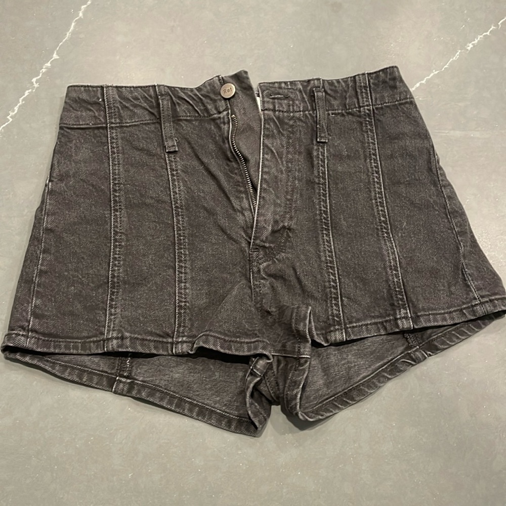 Black Reformation denim shorts